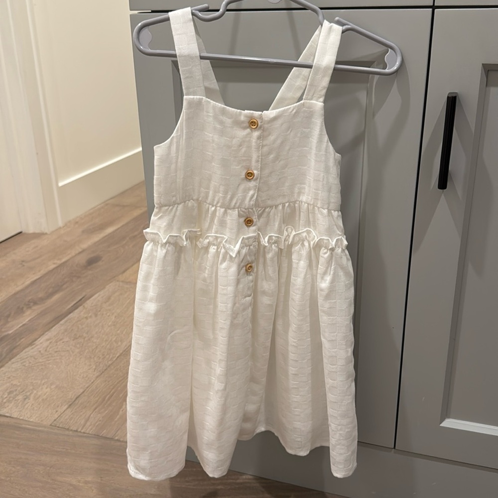 Vignette White tiered sun dress NWT